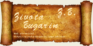 Života Bugarin vizit kartica